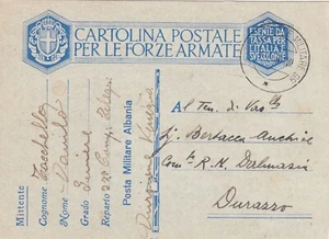 1939 ITALY POSTA MILITARE ALBANIA ELBASSAN - DURAZZO UFFICIO POSTALE MILITARE 99 - Imagen 1 de 2