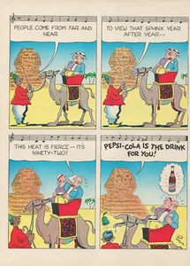 1947 Pepsi Cola Drink Sola Pop For You Sphinx Camal Cartoon Print Ad - Picture 1 of 1