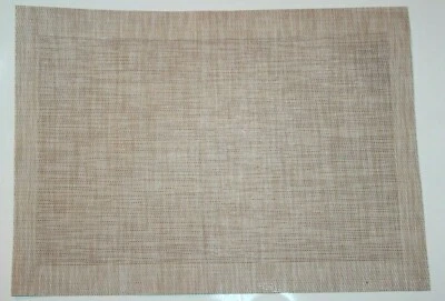 Essential Home Dobby Stripe Tan / Natural Placemat 13" x 18" - Image 1 of 2