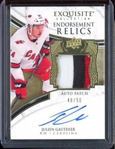 2019-20 Exquisite Collection Endorsements Relics #ERGA Julien Gauthier 46/50 - Picture 1 of 1