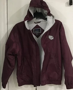 Holloway Satin Burgundy Bomber Water Resistant Burg. Jacket Unisex Sz Youth L - Picture 1 of 7