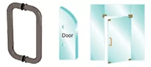 CRL Dark Bronze 10" Back-to-Back Glass Mounted Standard Pull Handle CM10X10DU - Picture 1 of 1