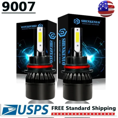 LED Headlight Kit 9007 6000K White Bulbs Hi/Low Beam for  Equinox 2005-2009 - Image 1 of 4