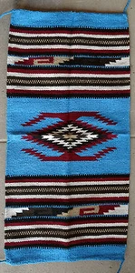 Southwest Acrylic Rug HA-112F Hand Woven Southwestern Table Mat 20X40 - Picture 1 of 3