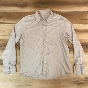 Camisa Paige Para Hombre Grande Beige Mezcla de Algodón Elastizada Tejida Manga Larga Abotonada - Imagen 1 de 9
