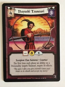 Bayushi Tsuneari L5R Legend of the Five Rings CCG Lotus Edition LE - Picture 1 of 1