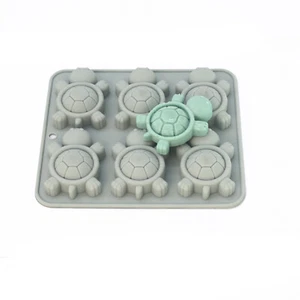 Molde de silicona para tortuga 3D para jabón, crayón, cera, pastel, gelatina y galletas 2 oz/celda - Imagen 1 de 4