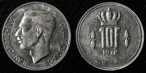 Luxembourg Jean Nickel 1972 10 Francs 27 mm KM# 57 (27 960) - Picture 1 of 3