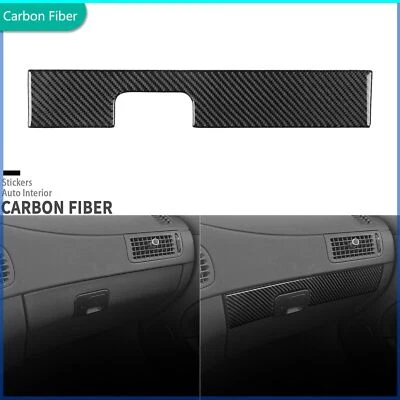 Cubierta de panel de guantera de almacenamiento copiloto de fibra de carbono real para Saab 9-5 99-05 Foto 1 de 4