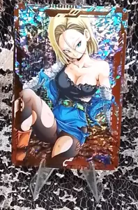 ❤️DragonBall Z Super Heros DBZ Andriod 18 Waifu Custom Anime Sexy Holo Foil Card - Picture 1 of 1