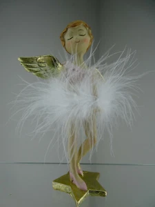Polyresin Engelfigur gold freistehend Weihnachten Deko Cor Mulder 17,5 cm - Picture 1 of 6