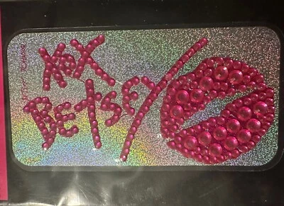 Hologram/Pink Rhinestone Lips XOX Betsey Johnson Cell Phone/Water Cup Decal - Image 1 of 4