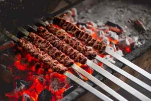 6x Kebap Spieß Schaschlikspieß Grillspieß Adana Urfa Kebap Spieß ca 50/60cmx2cm - Bild 1 von 16