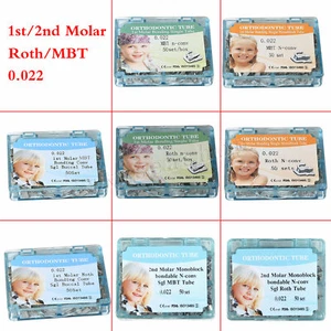 SKYSEA Dent Orthodontic Buccal Tubes 1st 2nd Molar Tube Roth MBT 022 Bondable - Picture 1 of 20