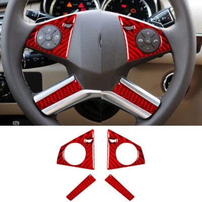 For Mercedes-Benz R320/350 Red Carbon Fiber Steering Wheel Cover Trim Type B - Image 1 of 4