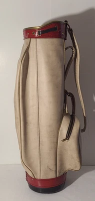 Bolsa de transporte de golf Hot-Z vintage años 60/70 tostada/roja 35" 3 divisores modelo SP204A Foto 1 de 4