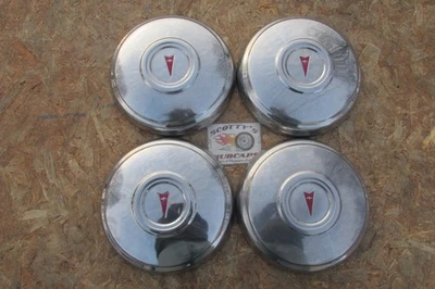 1970-79 PONTIAC FIREBIRD, LEMANS GTO TEMPEST STAINLESS DOG DISH HUBCAPS SET OF 4 - Image 1 of 4