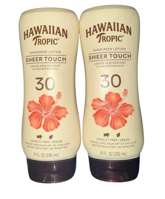 Loción protectora solar Hawaiian Tropic Sheer Touch SPF30 8 oz cada lote de 2 NUEVO Foto 1 de 2