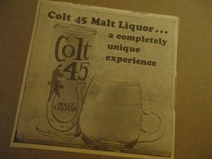 Colt 45 Malt Liquor 1963 AD The National Brewing Co BALTIMORE MD - Bild 1 von 1
