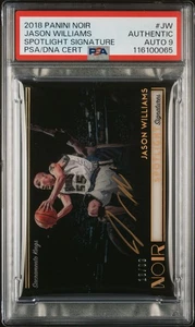 Jason Williams 2018-18 Noir Spotlight Signatures automático/99 Sacramento Kings PSA - Imagen 1 de 2