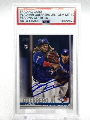 Topps #US1 2019 Vladimir Guerrero RC novato autógrafo gema como nuevo PSA ADN 10 🔥📈📈 Foto 1 de 2