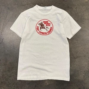 Vintage 50s Camp Geiger Boys Scout T Shirt  Size L Deadsticj - Picture 1 of 7
