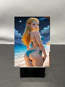 Tarjeta coleccionable de arte personalizado de anime Zelda The Legend of Zelda Waifu w6550 - Imagen 1 de 2