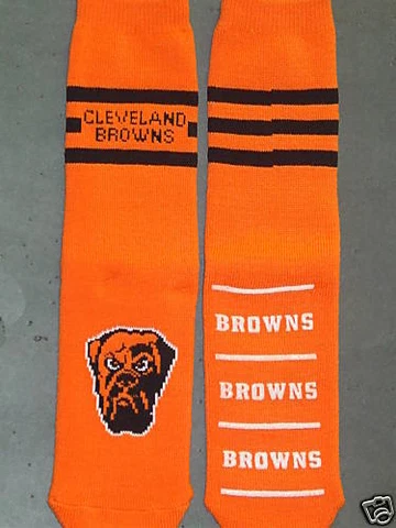 NFL Cleveland Browns Slipper Socks, New (Adult / Youth) Cover
