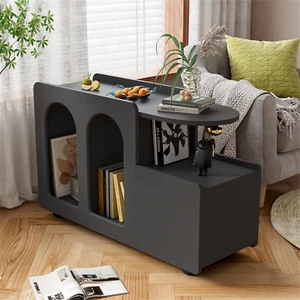 Sideboard auf Rollen Küchenwagen Kommode Rollwagen Aufbewahrungsschrank Schwarz - Bild 1 von 13