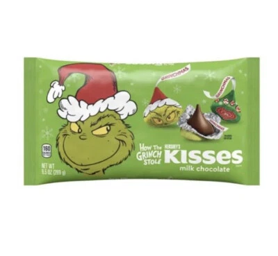 Hershey Kisses - Caramelo de besos de chocolate con leche Grinch 9,5 oz  Foto 1 de 2