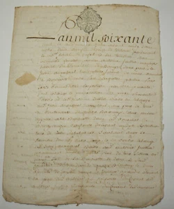 Vieux papier a étudier Toulouse 1768 ( L092 ) - Picture 1 of 3