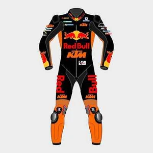 KTM Motard Hommes  CE Protégé Combinaisons de moto Courses Balade Armure Cuir - Foto 1 di 3