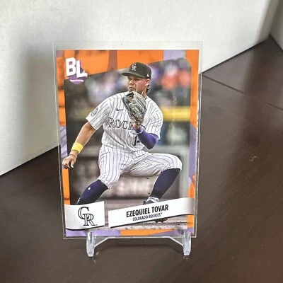 2024 Topps Big League Ezequiel Tovar #63 Electric Orange Parallel  - Image 1 of 2