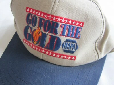 Vintage NAPA Auto Parts Cooper Go For The Gold Olympics 96 Hat Cap Snap Back USA - Image 1 of 4