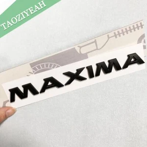 Matte Black For 2012-2018 ' Maxima ' Emblem Rear Trunk Emblem Nameplate Badge - Picture 1 of 6