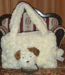 Aurora World Pip El Cachorro Perro Peluche Niños Bolso de Transporte Estuche de Juguete Marrón Marfil E - Imagen 1 de 9