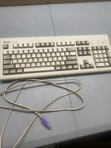 Vintage DELL 35KKW PS/2 QuietKey Keyboard SK-8000 - Good Condition - Picture 1 of 10