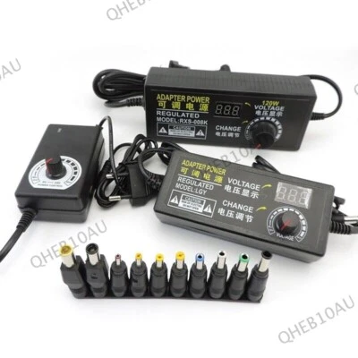 Adjustable Power Adapter AC To DC 3V 12V 5V 6V 8v 18v 24V 9V 24V converter 17H - Image 1 of 4