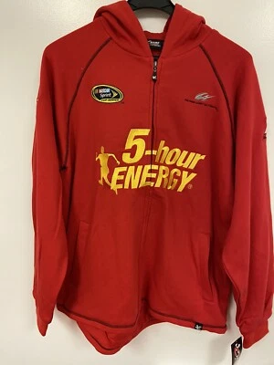 Clint Bowyer #15 Waltrip Racing Full Zip Up Fleece Hoodie Red Chase Men's Medium - Image 1 of 4
