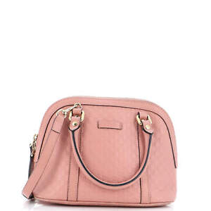 Gucci Convertible Dome Satchel (Outlet) Microguccissima Leather Mini Pink