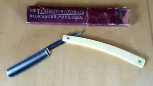 J R TORREY RAZOR CO. STRAIGHT RAZOR, Barber Shop Razor, Worcester Mass - Picture 1 of 14