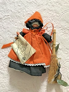 Just Ducky Collectibles Hexe Halloween Keramik Vintage 1990 Handarbeit Figur - Bild 1 von 12