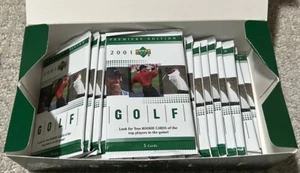 2001 UPPER DECK GOLF HOBBY BOX (24 PACKS) - LOOK 4 TIGER WOODS #1 RC PLAYERS INK - Picture 1 of 2