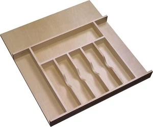 Rev-A-Shelf 4WCT-3SH Wooden 9 Compartment Cutlery Tray Cabinet Insert, Natural - Picture 1 of 7