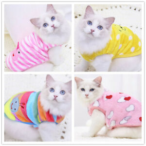Winter Warm Outfit for Cat Clothes Kitten Jacket Coat Soft Kitty Jumper XXS to L