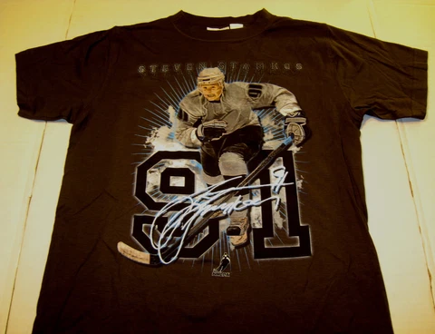 STEVEN STAMKOS Game Action Pose NHLPA Hockey Dark Gray T-Shirt New NWT Youth MED Cover
