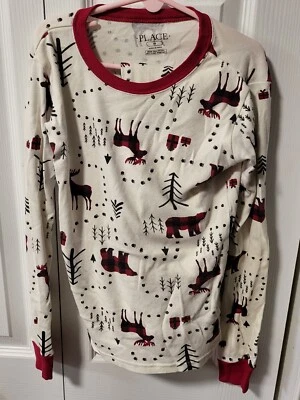 Childrens Place Holiday Themed Pajama Set Size 10 - Image 1 of 4