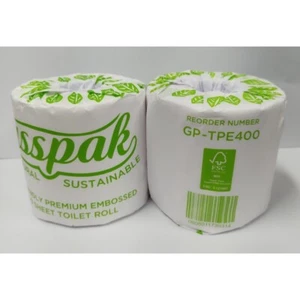 Gusspak Eco Premium Embossed 2 Ply 400 Sheet Individually Wrapped Box of 48 - Picture 1 of 2