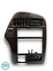 1997-2000 INFINITI QX4 DASH RADIO TRIM BEZEL W/SWITCH WOOD GRAIN OEM - Picture 1 of 7