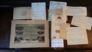 1917 WWI LARGE ANTIQUE MILITARY XMAS CARD & EPHEMERA - WILFRED GOULDING RFA - Picture 1 of 15